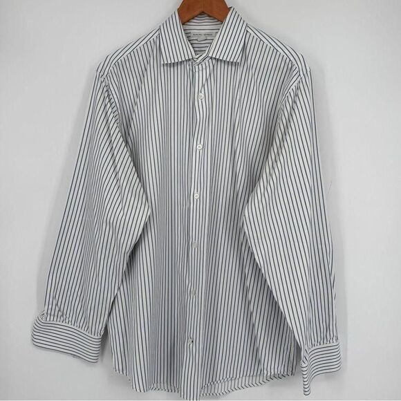 Banana Republic Pinstripe Long Sleeve Shirt Men's‎ Size Extra Large - Picture 1 of 8